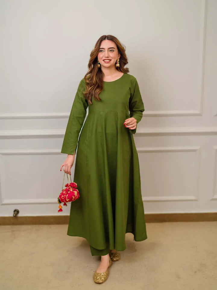 Nyra 2 Piece Green - Kalidaar Shirt Trouser TNG by MD