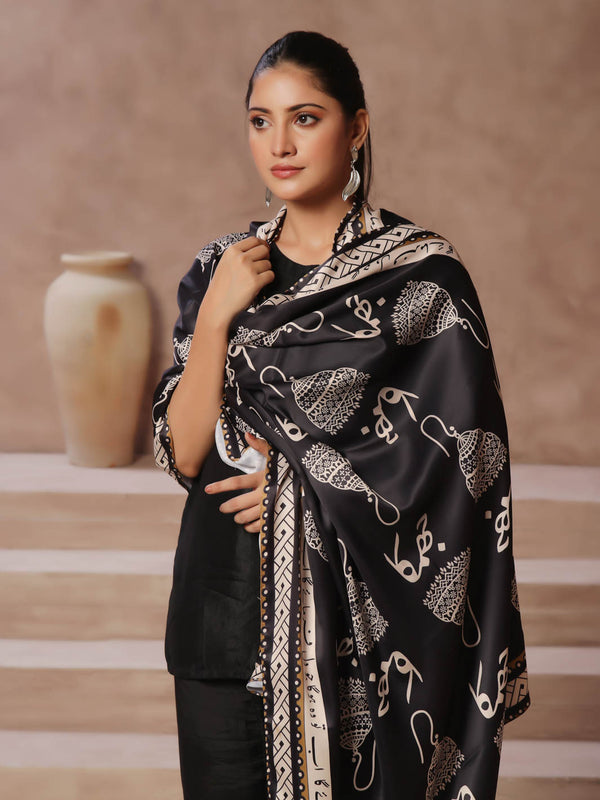 Jhumka Odhni (Black)