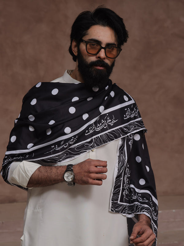Polka Dot Stole (Black-Men)