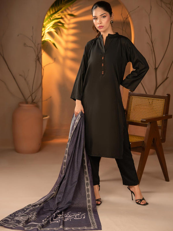 Gehrai Odhni Black