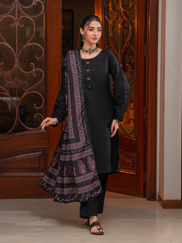 Ajrak Batik Odhni (Red Black)