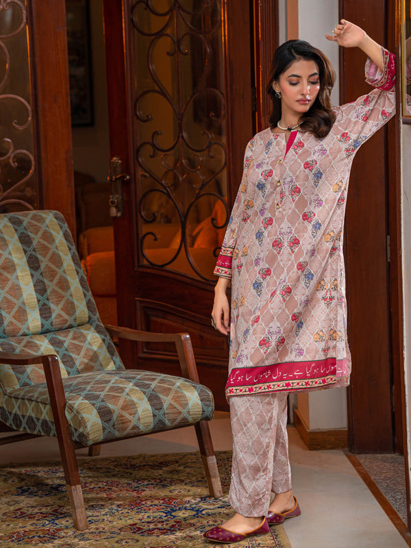 Noor | Stitched | 2 Piece | Beige