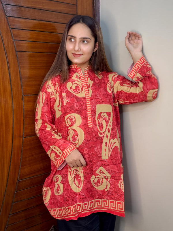 Numerical Shirt-REDISH