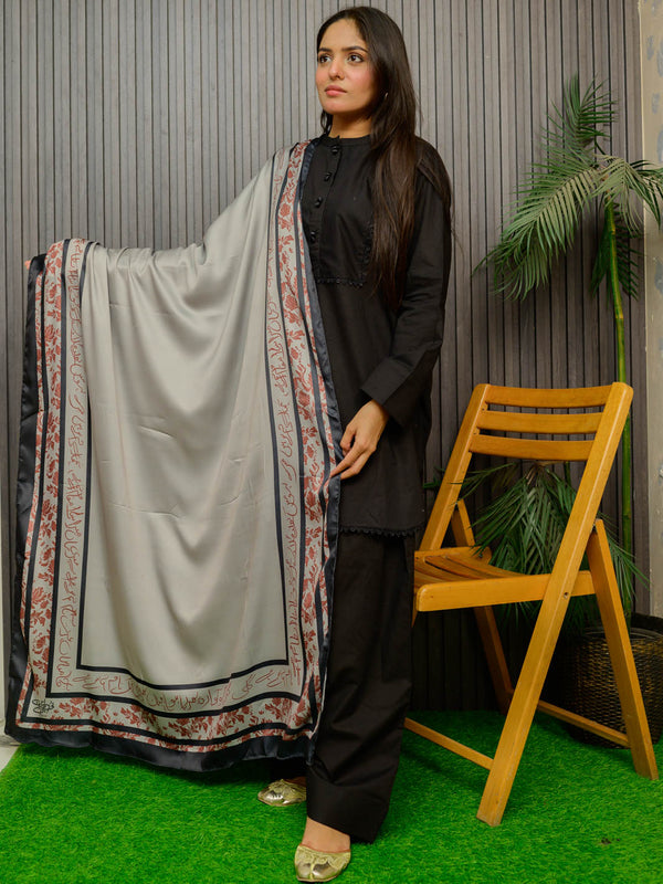 Chahat Silk Dupatta (Grey)