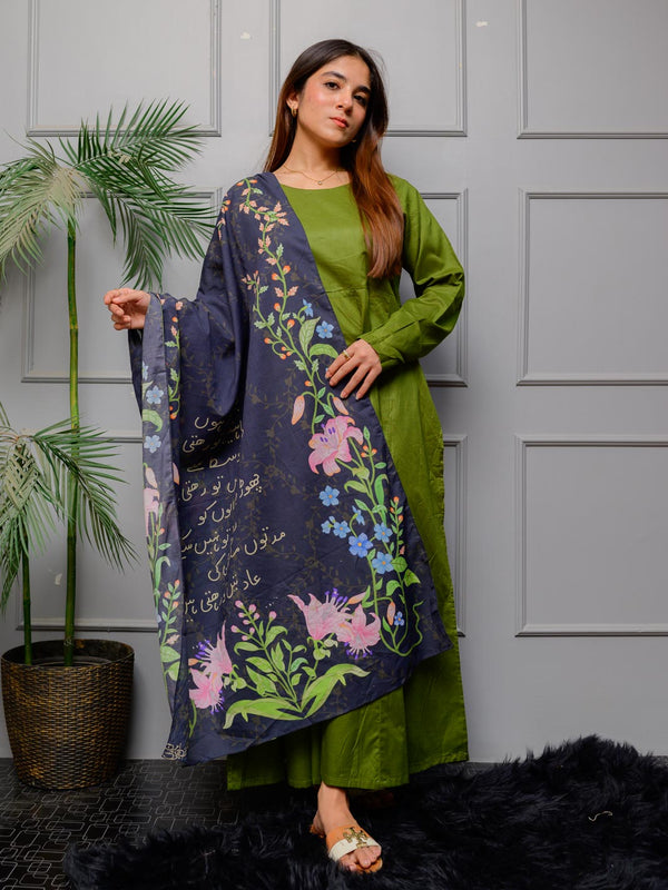 Aadat Stole (Black)