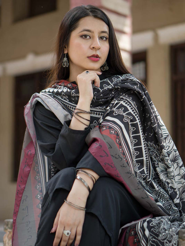 Veran Silk Dupatta (Black)